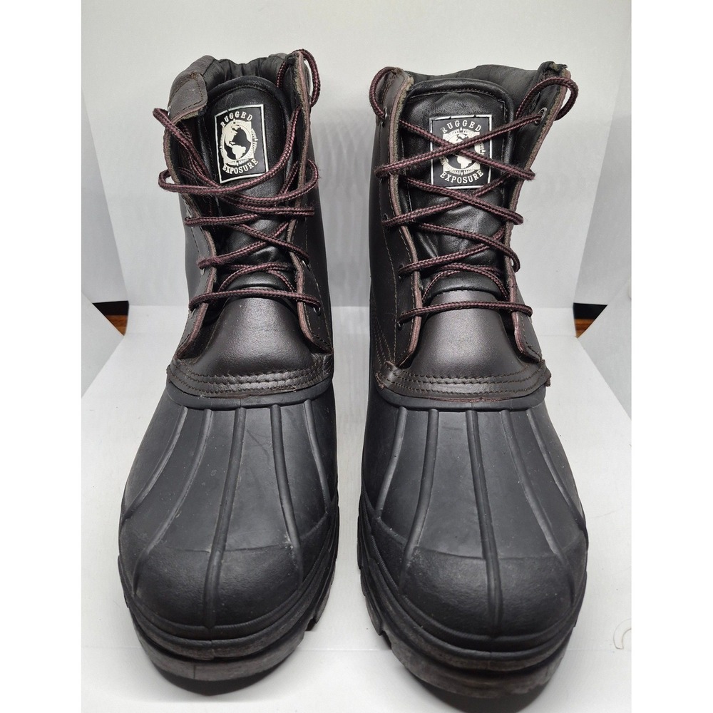 Rugged Exposure Duck Boots Men Size 13 Brown Waterproof Snow Rain Work Boot